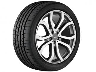Cerchio in alluminio a 5 doppie razze 