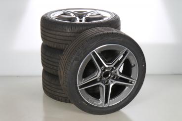 Set di ruote estive in lega da 18 pollici con pneumatici Continental per Classe A 177, CLA ShootingBrake X118 e altri, Mercedes-AMG originale