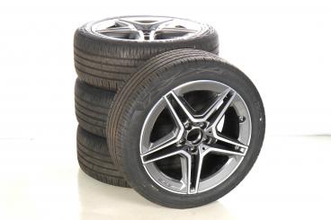 Set di ruote estive in lega da 18 pollici con pneumatici Continental per Classe A 177, CLA ShootingBrake X118 e altri, Mercedes-AMG originale