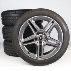 Set di ruote estive in lega da 18 pollici con pneumatici Pirelli per Classe B 247, CLA 118 e altri, Mercedes-AMG originale