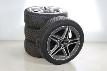 Set di ruote estive in lega da 18 pollici con pneumatici Bridgestone per CLA 118, Classe A 177 e altri, Mercedes-AMG originale