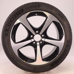 Ruota completa Alu Michelin/Pilot Alpin Cerchio a 5 razze 