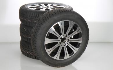 Ruote complete set 18 pollici alluminio CONTINENTAL Classe E 