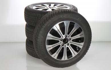 Ruote complete set 18 pollici alluminio CONTINENTAL Classe E 