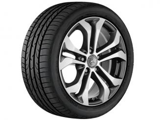 Cerchio in alluminio a 5 doppie razze 