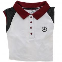 Polo da golf Collection da donna bianca/nera/plum, M 