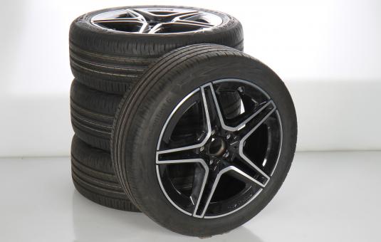 Set di ruote estive in lega da 18 pollici con pneumatici Continental per Classe A 177, CLA ShootingBrake X118 e altri, Mercedes-AMG originale