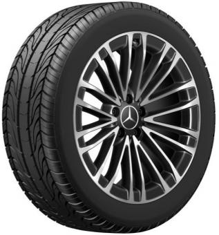 Cerchio in alluminio a 10 doppie razze 