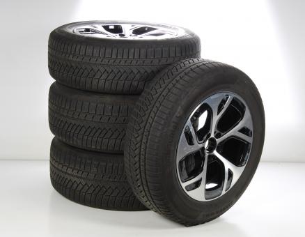 Set di ruote invernali in lega da 18 pollici con pneumatici Continental per GLC-SUV X254, GLC -Coupe 254, Mercedes-Benz originale